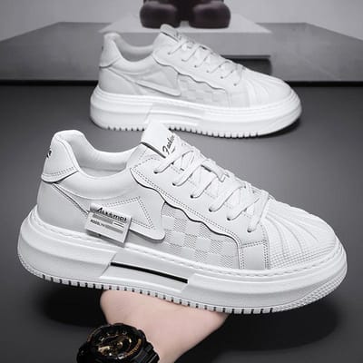 Designer Merk Heren Sneakers Luxe Atletische Heren Platform Schoenen Student Board Schoen Outdoor Anti-Slip Wandelschoeisel Hombre 39 wit