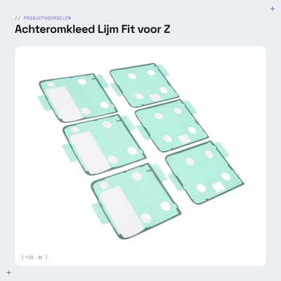 Dailygoods- Deurbedekking Dubbelzijdige Tape - 3 Sets Lijm - Reparatiegereedschapskit - Achterafdekking - Geschikt voor Z Flip 4 5G F721 - Voor onderhoudstechnici - Telefoonlijm