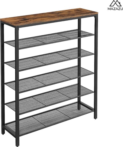 MIRA Home - Schoenenrek - Schoenenkast - Schoenen - Opbergrek - Vintage - 100x30x110