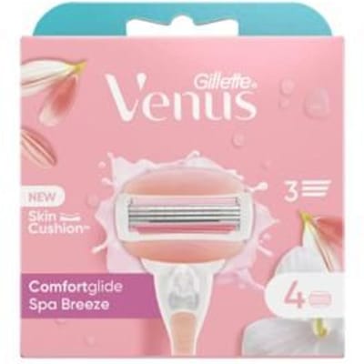 Lames de rasoir - GILLETTE - Venus - ComfortGlide Spa Breeze - Lot de 4 - Confort optimal - Pour femmes