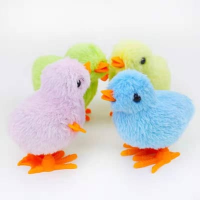 1 pièce Jouets Poussin à Remonter Aléatoires Mignon Peluche Simulation Poulet Marchant Éducatif Animaux à Remonter Jouet Cadeau pour Enfants Animal de Compagnie Chat beige