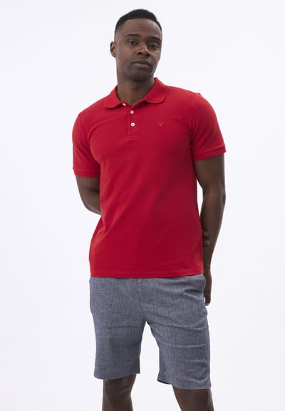 Felix Hardy Polo Shirt Korte Mouw Katoenen Pique Heren Rood - L