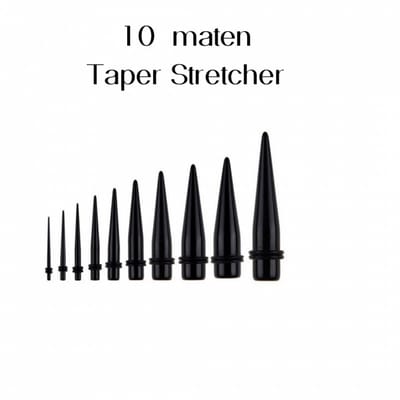 10 maten Taper stretcher 1.6 mm- 12 mm - Charme Bijoux