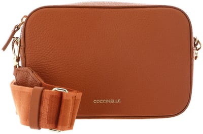 COCCINELLE Leren schoudertas Tebe Crossover Bag Crab Lichtbruin