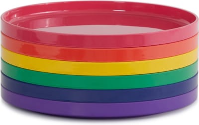 Heller Max melamine borden Rainbow - 19 cm - set van 6