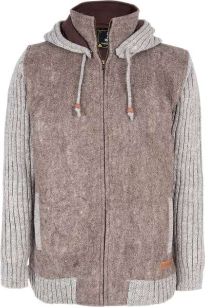 Gebreid Wollen Heren/Uni Vest van Schapenwol met Katoenen Voering en afneembare capuchon - SHAKALOHA - M Baseball ZH XXL