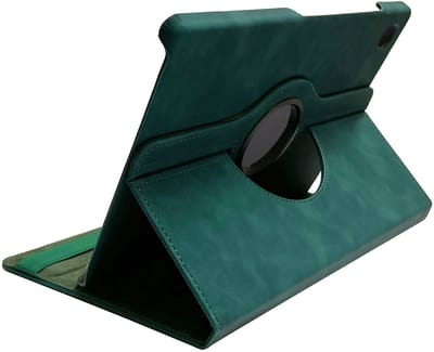 CaseBoutique Bookcase hoesje geschikt voor Samsung Galaxy Tab S10 FE+ - Groen - Kunstleer - Draaibare Standaard in Landscape en Portrait