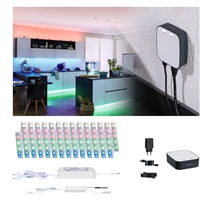 Paulmann MaxLED 500 Zigbee 3.0 Smart Home Startset Smik Gateway + LED Strip RGBW Basisset - 5 Meter - 33W - 1750lm - Dimbaar