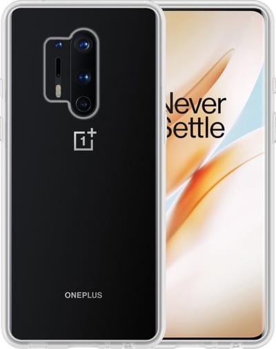 Hoesje - Geschikt voor OnePlus 8 Pro - Sterk & Shockproof - Siliconen Case - Hoes Cover - Telefoonhoes - Transparant