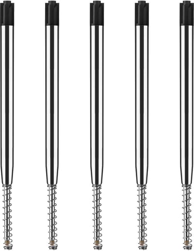 Dailygoods- Balpenvullingen 0,7 mm - 5 Stuks - Metalen Vullingen - Intrekbare Vullingen - School/Kantoorbenodigdheden - Duurzaam en Glad - Navullingen