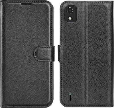 Coverup Hoesje - Geschikt voor Nokia C2 2E Hoesje - Coverup Book Case - Zwart