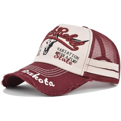 Casquette de Baseball en Maille Streetwear Mode Kpop Pour Hommes Femmes Broderie Lettre Haute Qualité Coton Lavé Réglable Casquette Snapback Hip Hop 54-60cm white