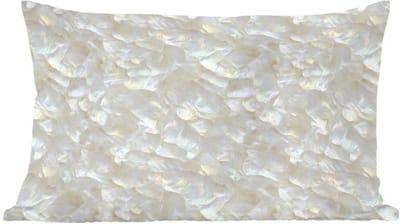 Sierkussens - Kussentjes Woonkamer - 60x40 cm - Parelmoerglans - Wit - Schelp
