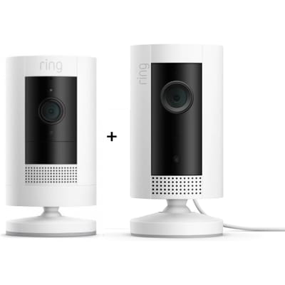 Ring Stick Up Cam Batterij - Beveiligingscamera - Draadloos - Wit