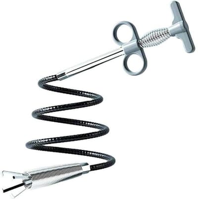 Purepeak Ontstoppingsveer - 160 cm - Gootsteenontstopper Geschikt voor Douche, Keukenafvoer, WC & Wasbak - Rioolreinigersveer - Afvoer Ontstopper - Rioolveer - Drain Cleaner – Rioolontstopper