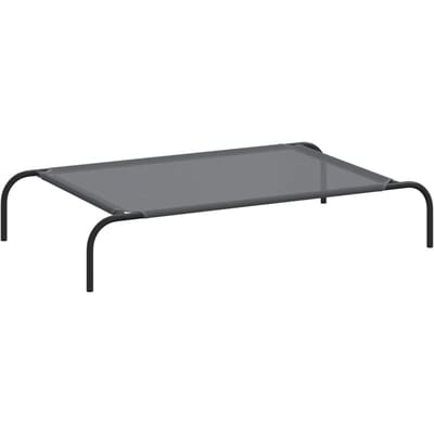 Verhoogd Hondenkussen Grijs 110x65x20 cm Textilene en Staal