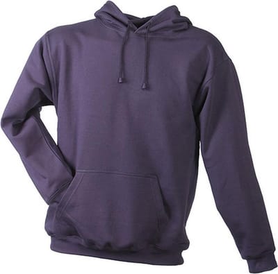 James and Nicholson Unisex Hooded Sweatshirt (Aubergine)