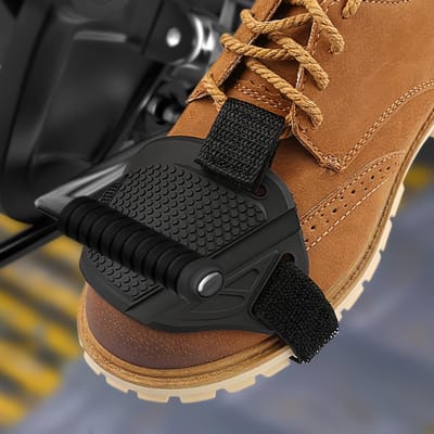 Motor Schakelpedaal Beschermer Kit - Duurzaam Rubberen Schoenhoes & Pad, Handwasbaar zwart
