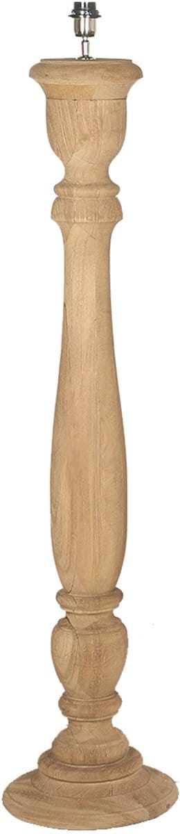 by Mooss - Vloerlamp - Boston - Almond - Hout - Robuust - Baluster - 125cm - Woonkamer - Landelijk - Stoer - Hip - Trendy