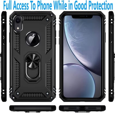 Ring Armor - Hoes met Kickstand Ring Geschikt voor: iPhone XR - Goud - Draaibare standaard - Magneet - ZT Accessoires