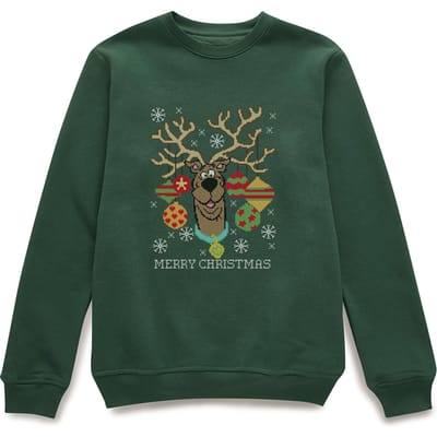 Scooby Doo Christmas Jumper - Forest Green - S