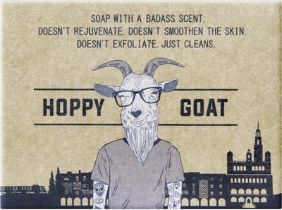 LaQ Hoppy Goat Soap Bar – Natuurlijke Glycerine Zeep – Handgemaakte Vegan Zeep Mannen – Ruikt naar Hop – 85g