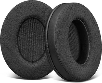 Vervangende Oorkussens voor Sennheiser HD202, HD203, HD212, EH150 en meer - Duurzaam en Comfortabel met Voetbalstructuur - Zwart