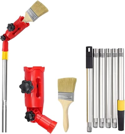 kwastenverlenging, verfkwast, wandverf, verlengstang, verfroller, telescoopstang, intrekbare verfroller, verlengstang voor hoge plafonds, muren, sier- en hoekschildergereedschap
