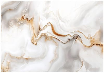 WALLARENA - Fotobehang - 150x105 cm - witte marmer abstract fototapete voor slaapkamer en salon van vliesbehang