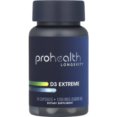 ProHealth Longevity, D3 Extreme, 50 000 UI, 24 capsules