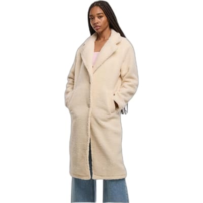 Urban Classics - Teddy Long Jas - XS - Creme