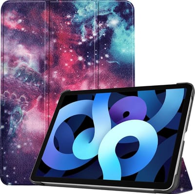 Hoesje - Geschikt voor Apple iPad Air 4 (2020) - 10.9 inch - 4e Generatie - Dun & Stevig - Hardcover Book Case - Trifold Bookcase Hoes - Hard Cover - Tablethoes - Galaxy