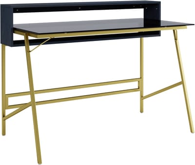 Morgan-Bureau - Glas/Goud Metaal
