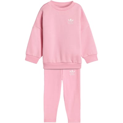 Adidas Oversized Crew Leggings Set Trainingspakken Baby - Roze - Maat 63 - 68 CM - Katoen Jersey