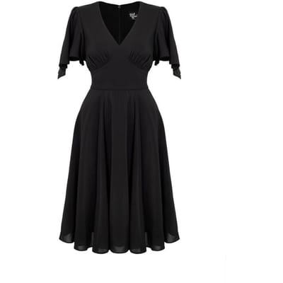 Hell Bunny Midi-jurk - Titania Dress - XS tot S - voor Vrouwen - zwart