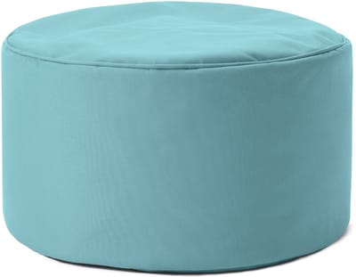 Lumaland Zitzak poef | Compacte zitzak met 3-in-1-functie: comfortabele poef, handig tafeltje en stijlvolle voetenbank voor binnen en buiten | Met flexibele EPS-vulling | Ø 25 x 45 cm