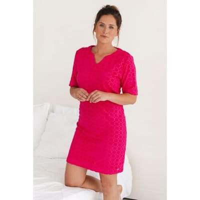 Pastunette - Nachthemd - Paradise Pink - Badstof - Roze - Maat 44