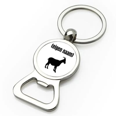 Akyol - geit met eigen naam flesopener - Geit - geiten liefhebbers - dieren liefhebber - leuk cadeau voor iemand die houdt van geiten - cadeau - kado - 9 bij 3 cm