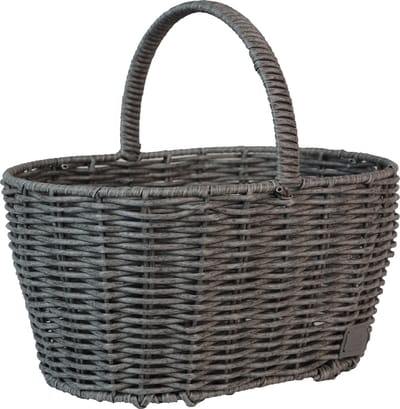UNUS® Mand Rattan-look boodschappenmand 34,5x25x30cm grijs