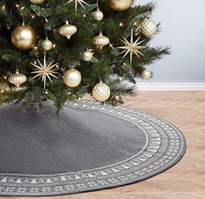 Allecto - Grote Kerstboom Rok - Dikke Gebreide Boomrok - 122cm