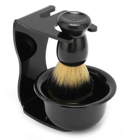 Dailygoods- Scheerset 3-delig - Scheerkwast - Scheerkom - Scheermes houder - Baardverzorging - Lichtgewicht en draagbaar - Baardverzorgingsset