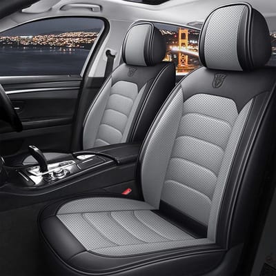 Autostoelhoezen Set - Stoelbeschermers - Auto Interieur - Volledige Bescherming - 5 Stoelen - Zwart Grijs