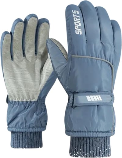 Livano Skihandschoenen - Handschoenen Winter - Handschoenen Heren - Touchscreen - Waterdicht - Winddicht - Blauw