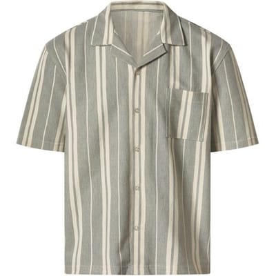 esmara Men Heren overhemd (Groen/wit, M)