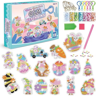 5D Diamond Painting Pendant Set - DIY Diamond Painting Keychain - Diamond Painting Pendant voor Pasen - Creatieve Decoratie en Cadeau voor Kinderen