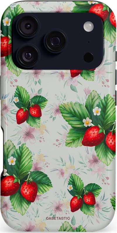 Casetastic hoesje geschikt voor Apple iPhone 17 Pro - MagSafe - Dubbellaagse bescherming - Rosales - Fashion Case - Lichtgrijs Donkergroen Rood Beige