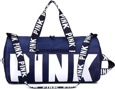 PINK Sporttas - Sporttas - Fitness Tas - weekendtas - Sport Tas - Kleine Sporttas - Reistas Medium 25 Liter - Donker blauw - Strandtas - Goede voornemens 2026