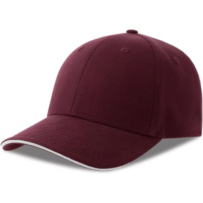 Atlantis Headwear Liberty Sandwich-S Cap AT684 - BURGUNDY/WHITE - One size