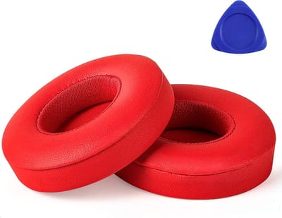 Comfortabele Oorkussens voor Beats Solo 2 en Solo 3 Hoofdtelefoons met Geheugenfoam en Kunstleer (Rood)