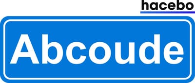 Hacebo - Plaatsnaam Sticker - 29x10 CM - Abcoude sticker - Verkeersborden sticker - grappige cadeaus - Abcoude